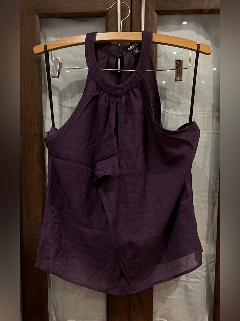 DKNY Purple Halter Top